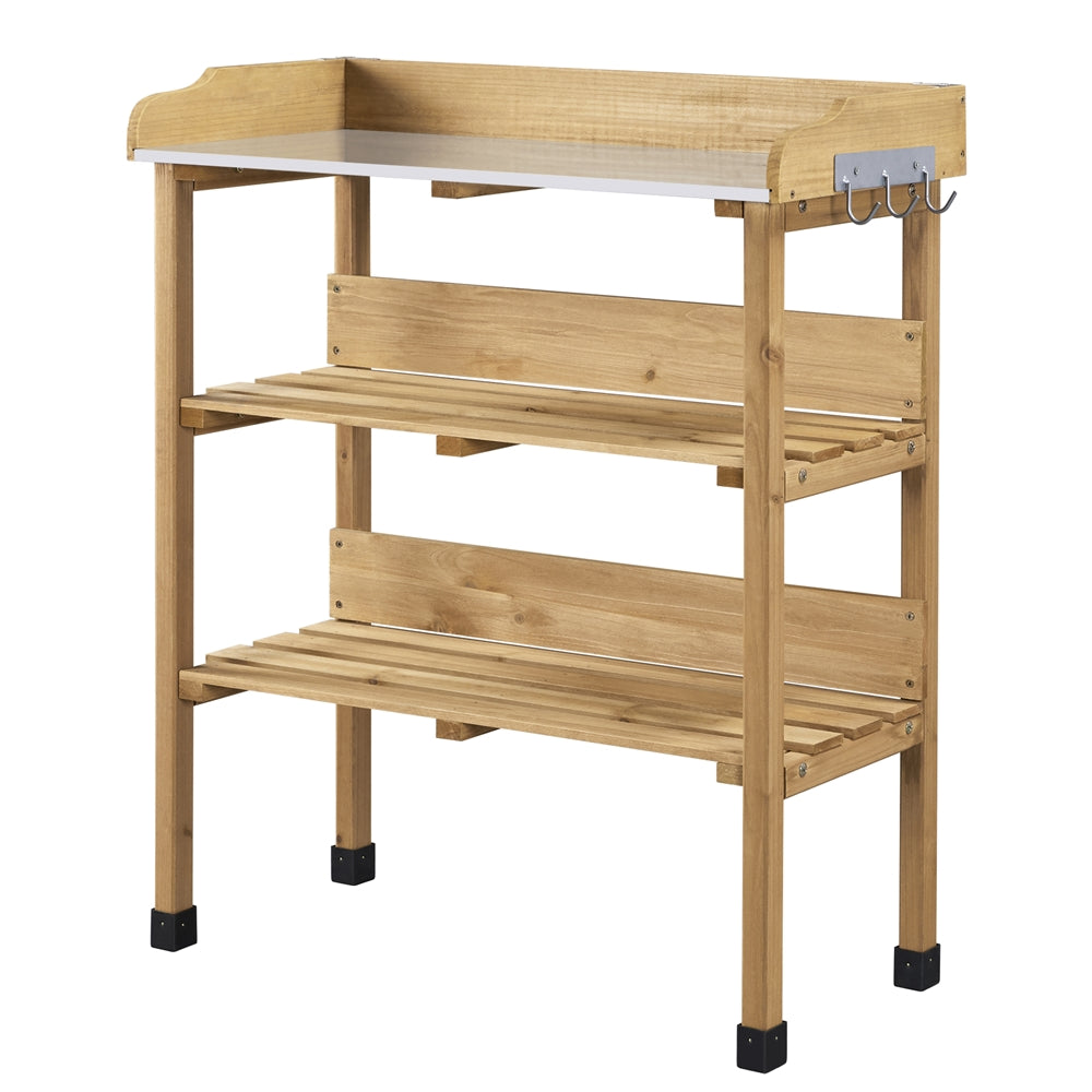 Topeakmart Wood Fir, Plastic and Metal Potting Bench