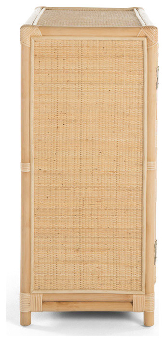 Rattan Chippendale Storage Cabinet with 2 Doors   Tropical   Accent Chests And Cabinets   by KOUBOO  Houzz