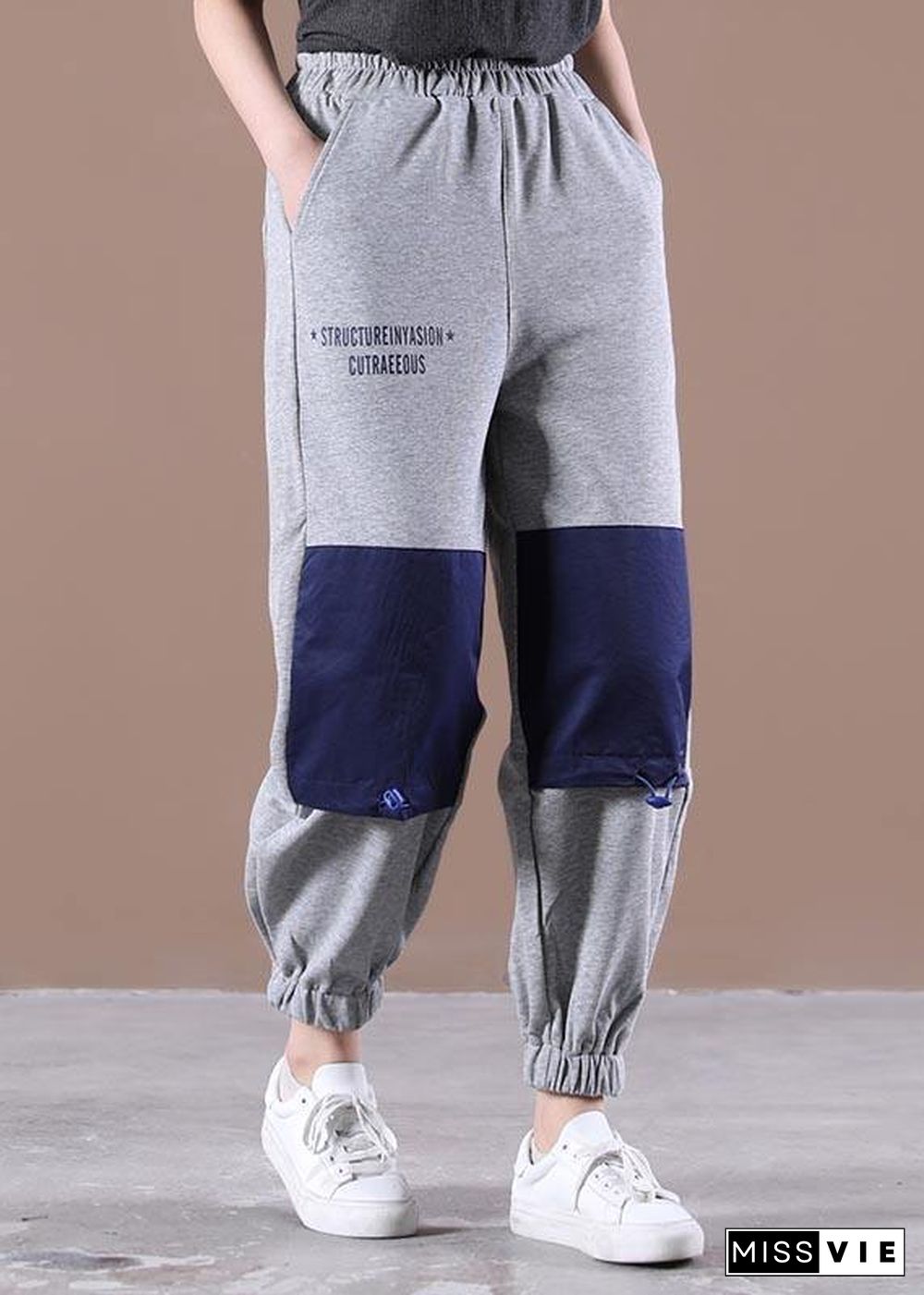 Stylish Grey Graphic Jogging Summer Cotton Pants