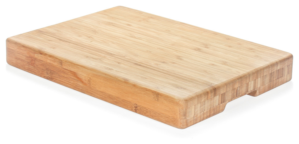 Heim Concept Premium Large Organic Bamboo Butcher Block  Professional Grade   Modern   Cutting Boards   by CTE Trading Inc.  Houzz