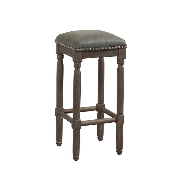 Copper Grove Sherwood 26-inch Dark Grey Leather Counter Stool