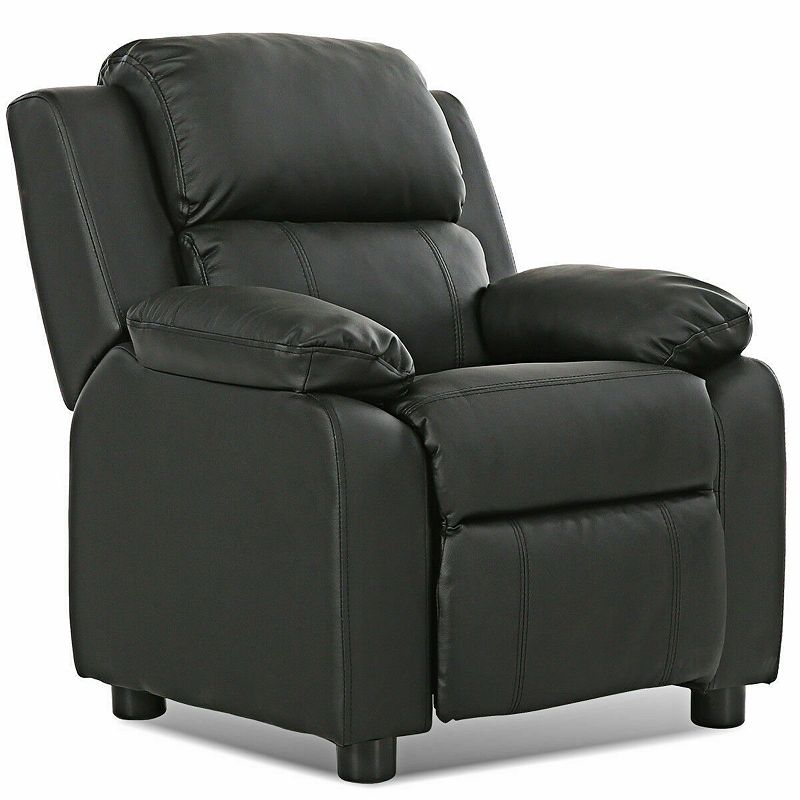 Deluxe Kids Armchair Recliner Headrest Sofa with Storage Arms