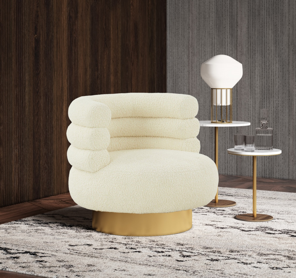 Modrest Gerry Modern Sherpa Accent Chair   Contemporary   Armchairs And Accent Chairs   by Vig Furniture Inc.  Houzz