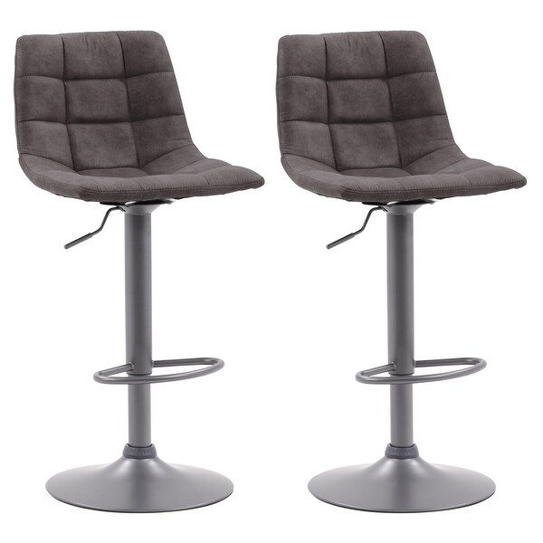 Palmer Modern Mid Back Counter Height Distressed Barstool， Set of 2