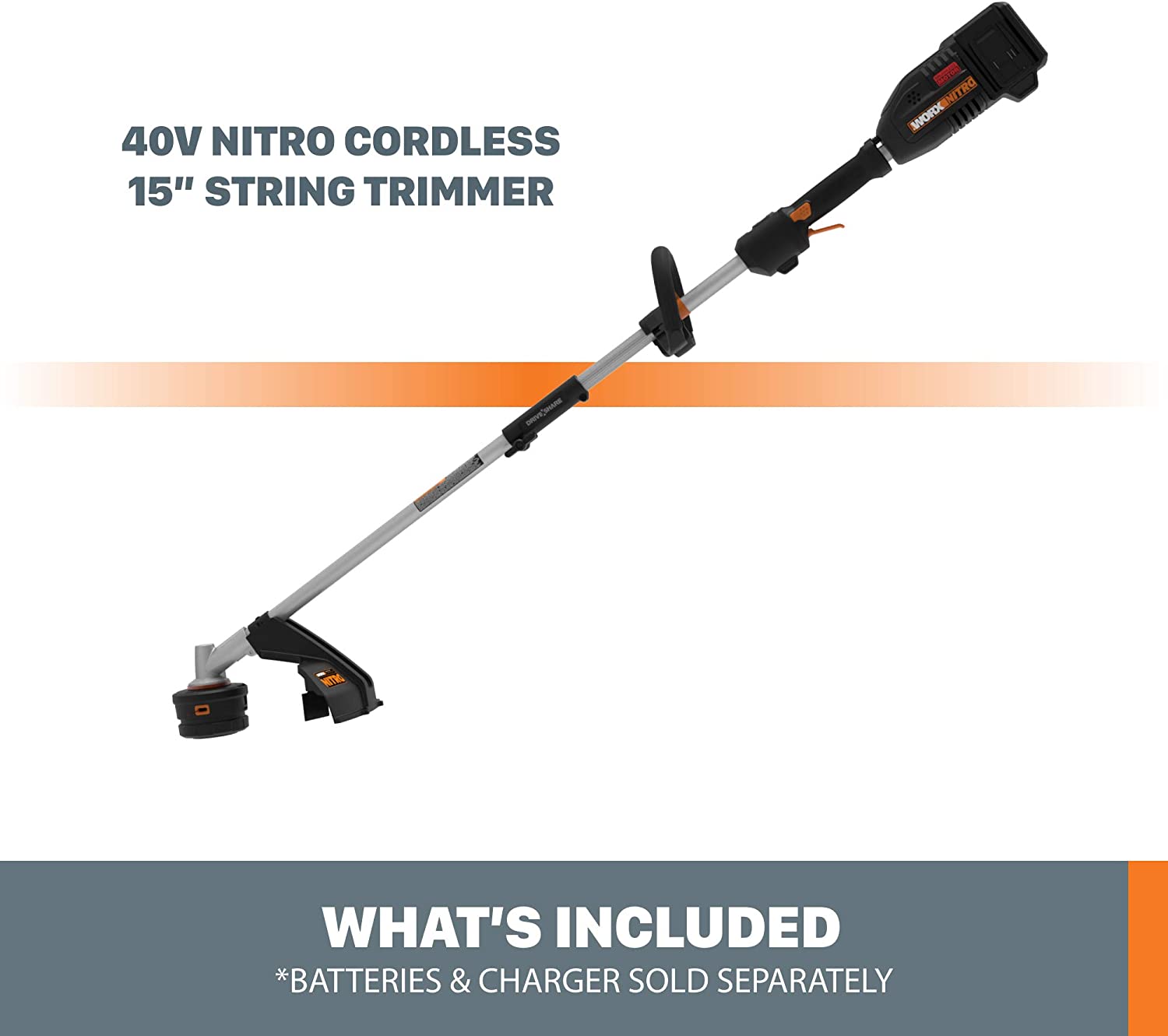 Worx Nitro WG186.9 40V Power Share PRO Attachment-Capable Driveshare 15