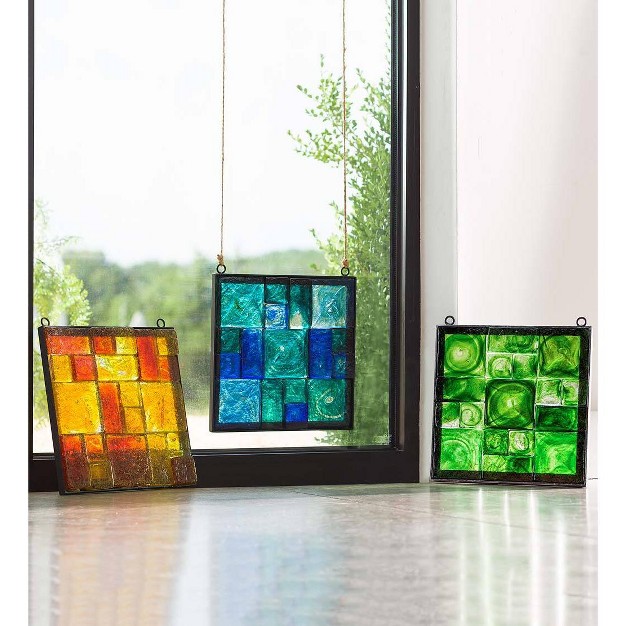 Vivaterra Framed Recycled Glass Block Art