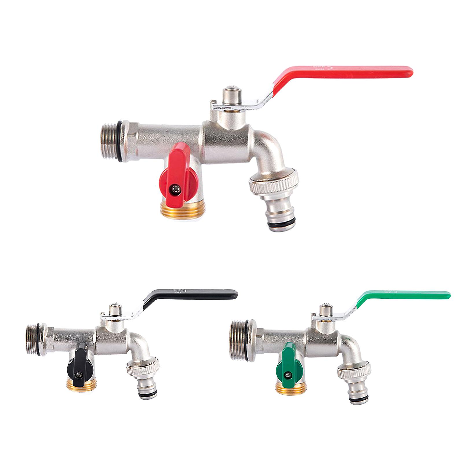 1 Inch Garden Lever Tap With Thicken Outlet Valve Detachable For Garden Drinking Water Farm Crops With Red Handle No.249176