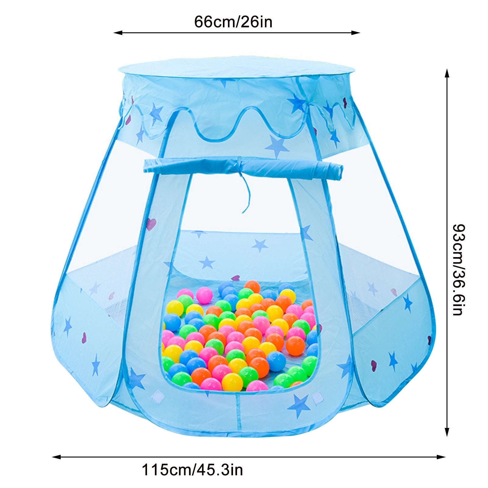 Mchoice Pop Up Princess Tent for Girls, Toddler Girl Toys Kids Ball Pit with Star, Mosquito Net Play House Mat Foldable Kids Play Tent, IndoorandOutdoor Gift