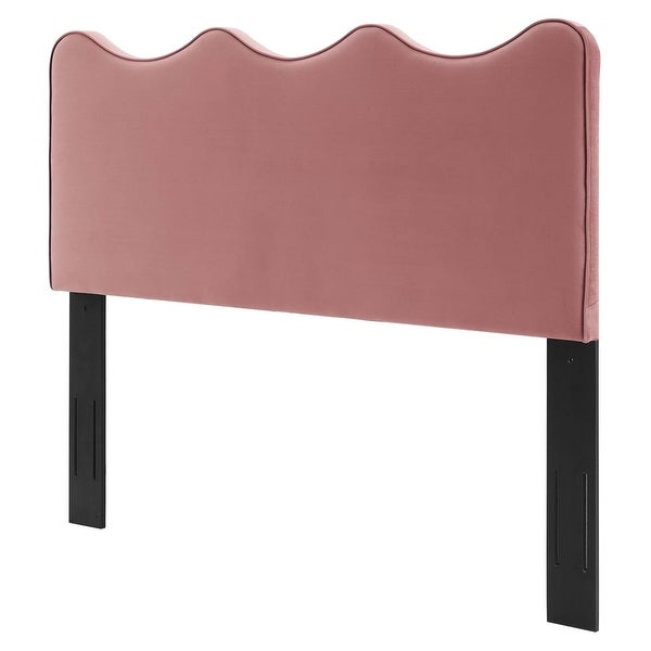 Monrovia Heather Pink Velvet Upholstered Twin Size Headboard - - 34023690