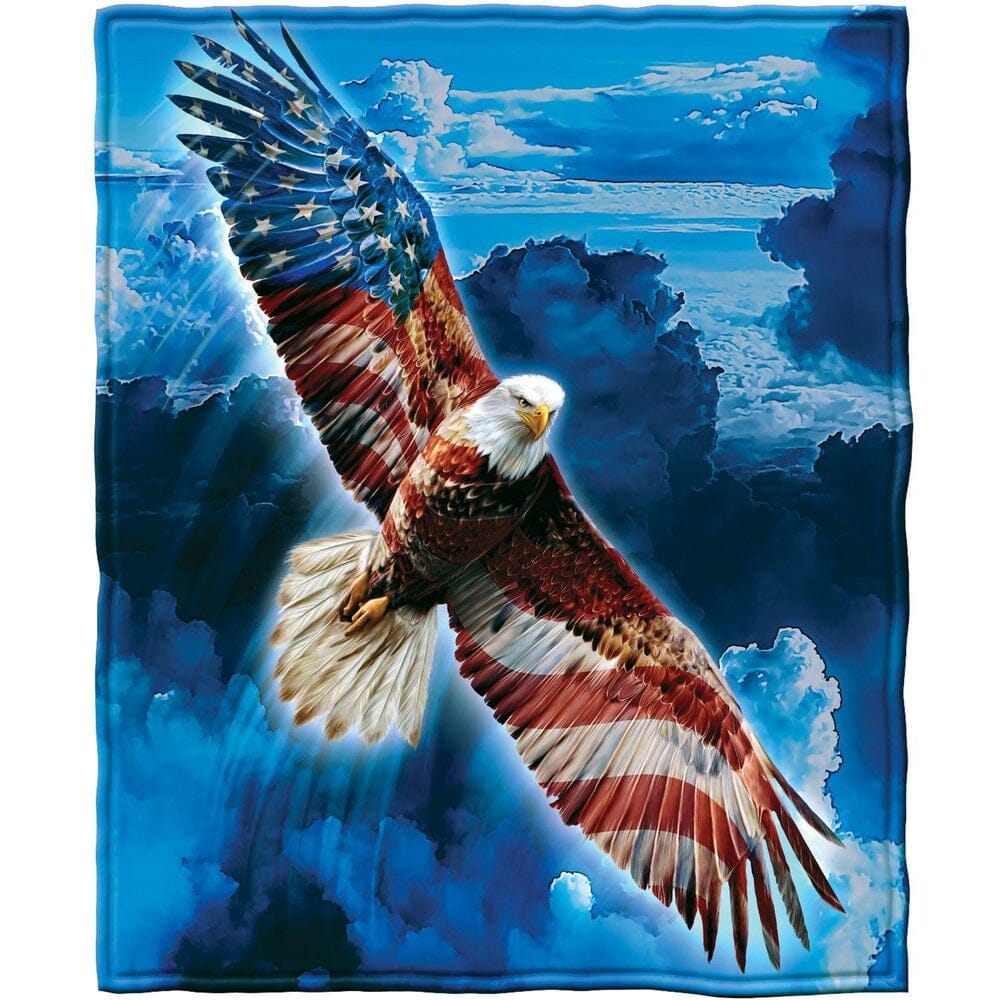 American Eagle Super Soft Full/Queen Size Plush Fleece Blanket