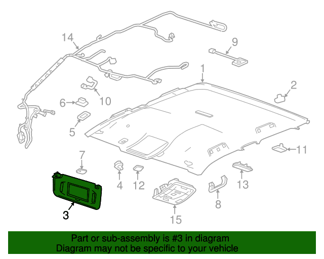 Genuine OE GM Sun-Visor - 84247140