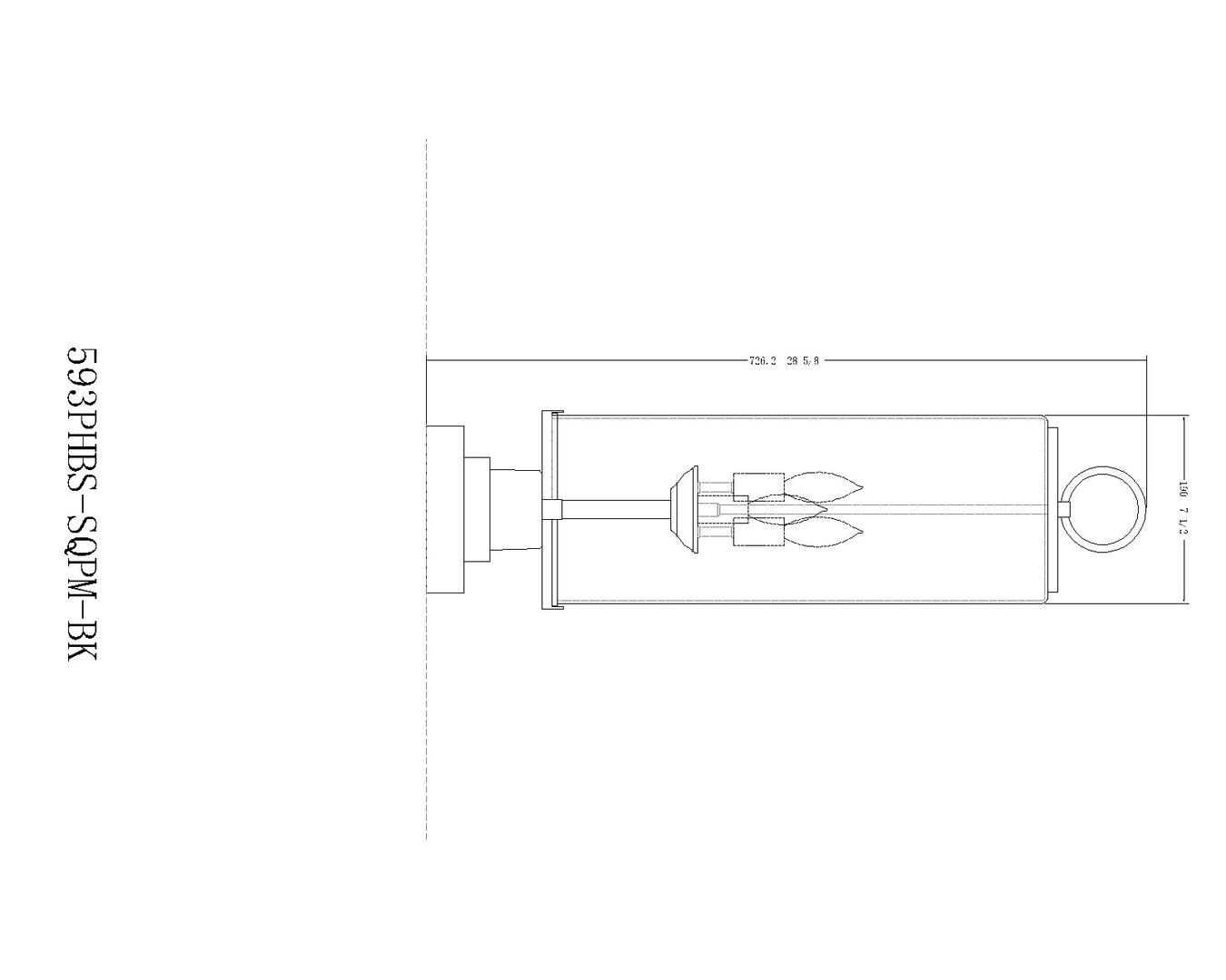 Z-Lite 593PHBSSQPMBK