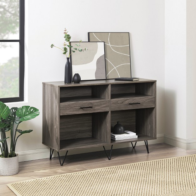 Modern Hairpin Leg Storage Console Table Saracina Home