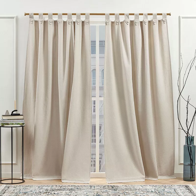 Nicole Miller New York Peterson Light Filtering Tuxedo 2-pack Window Curtain Set