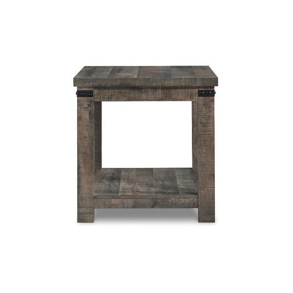 Ashley Furniture Hollum Brown Square End Table - 24