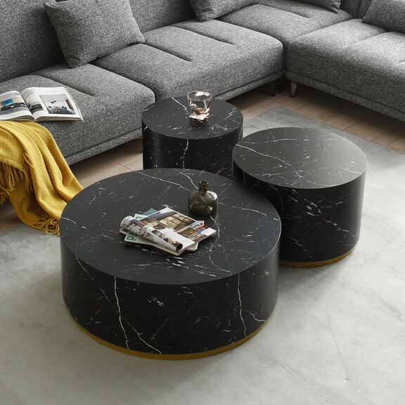 15.75inch Round Sidetable for Living Room Fully as...