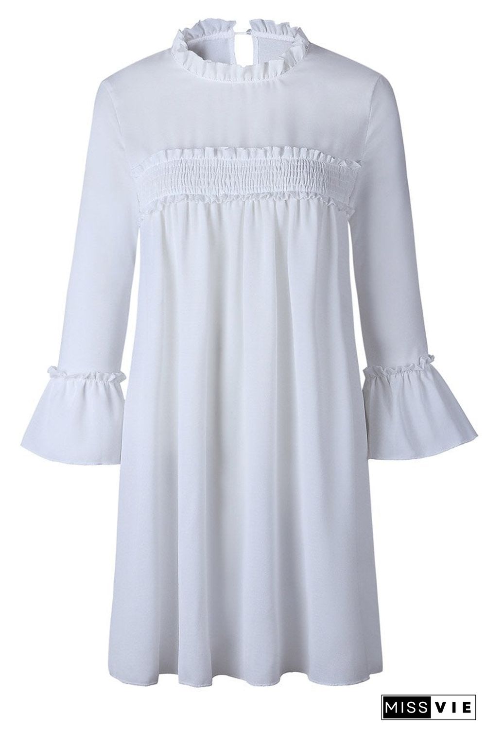 Pleated Hem Chiffon Dress