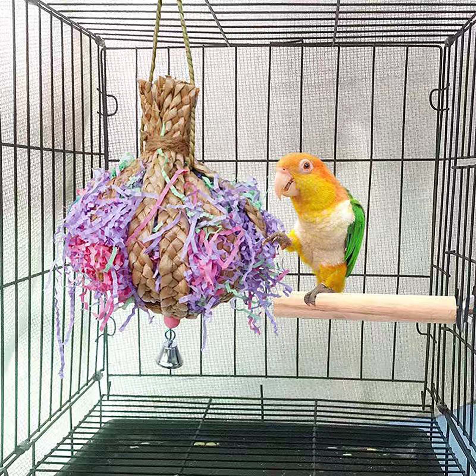 walmeck Bird Chewing Bird Shredding for Parrot Cage Foraging Shredder Bird Training