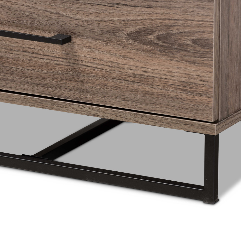 Daxton Modern and Contemporary Rustic Oak Finished Wood 3 Drawer Storage Chest   Transitional   Accent Chests And Cabinets   by GwG Outlet  Houzz