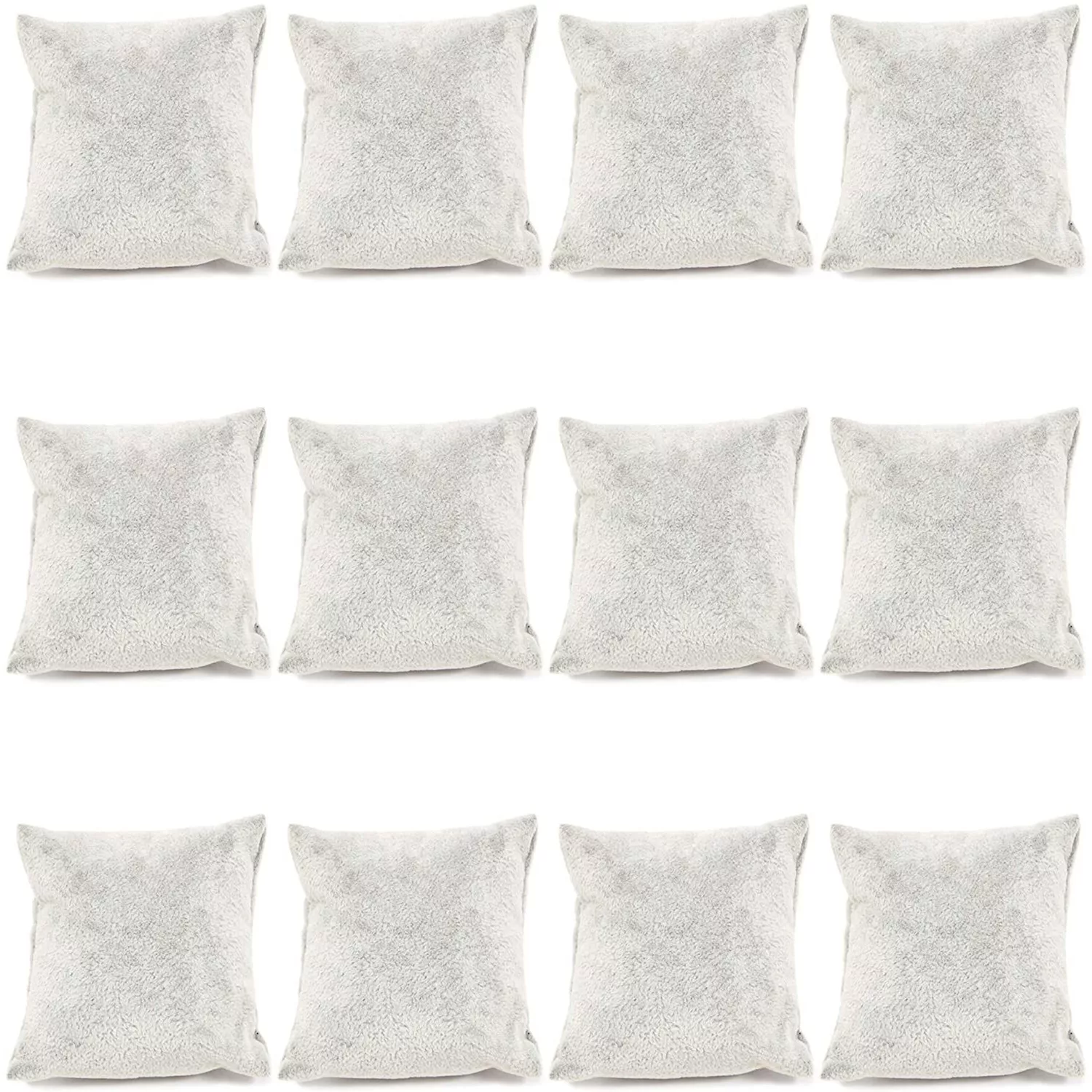 Juvale Bracelet Pillow Display 12 Pack Velvet Jewelry Display Pillow 3 x 3 inches   Gray