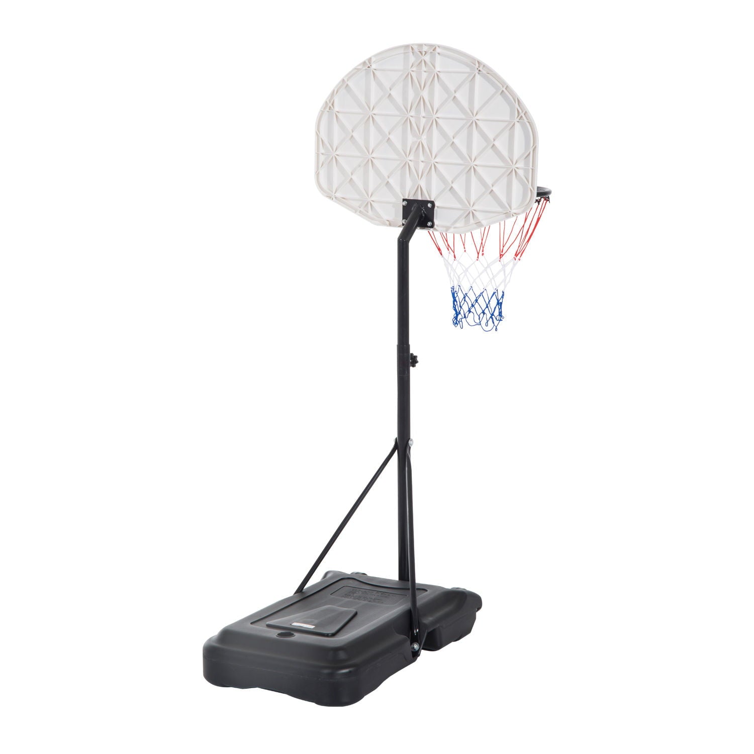 Soozier Aosom Mini Poolside Basketball Hoop System Stand Goal for Kids Youth， Portable Adjustable Height 3 Ft.-4 Ft.， 30 In. Backboard