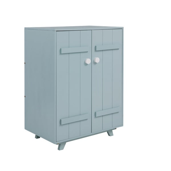 Wooden Wardrobe Cabinet with Hanging Rod，Storage Armoires with Doors - - 36860869