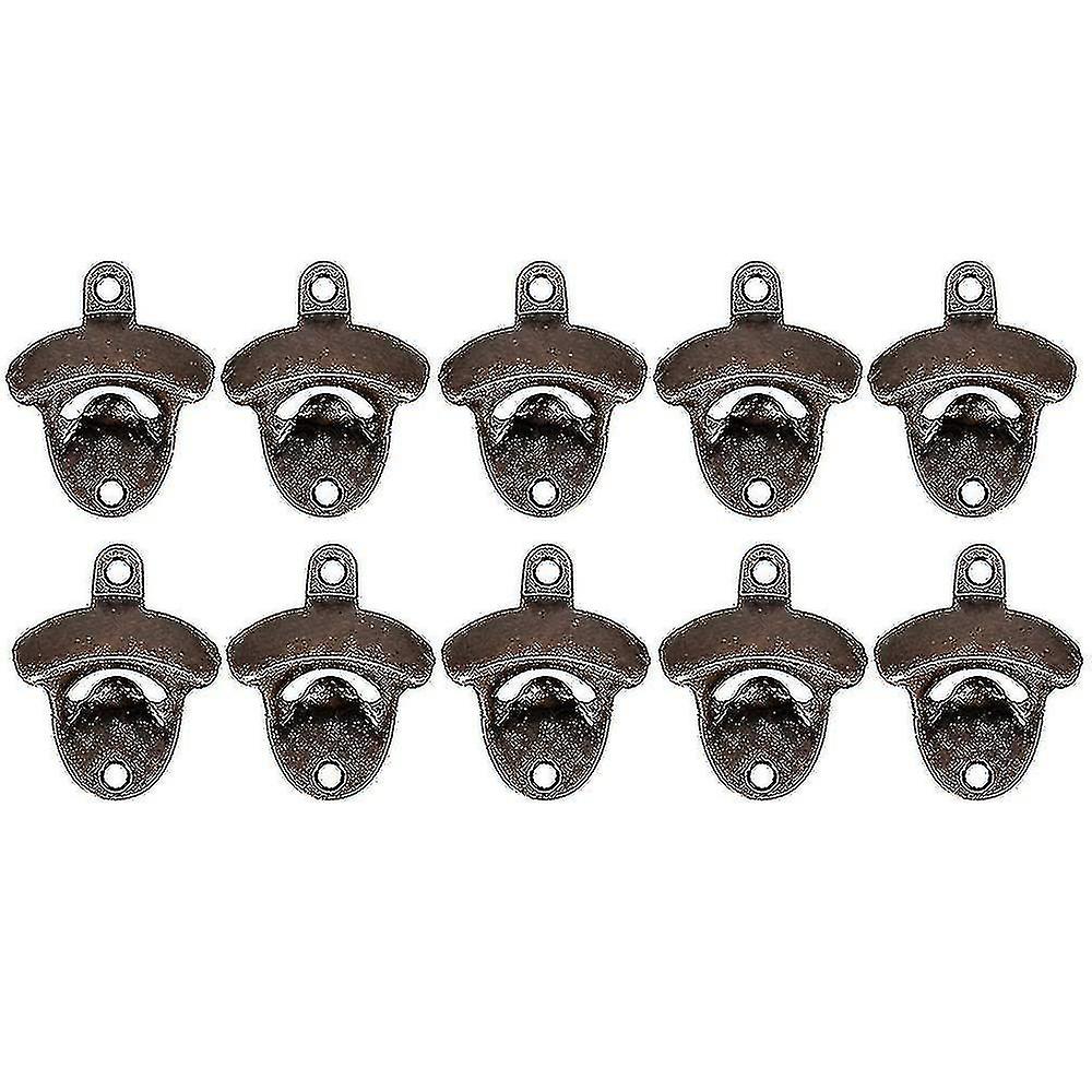 10 Pack Bottle Opener Wall Mounted Rustic Beer Opener Set Vintage