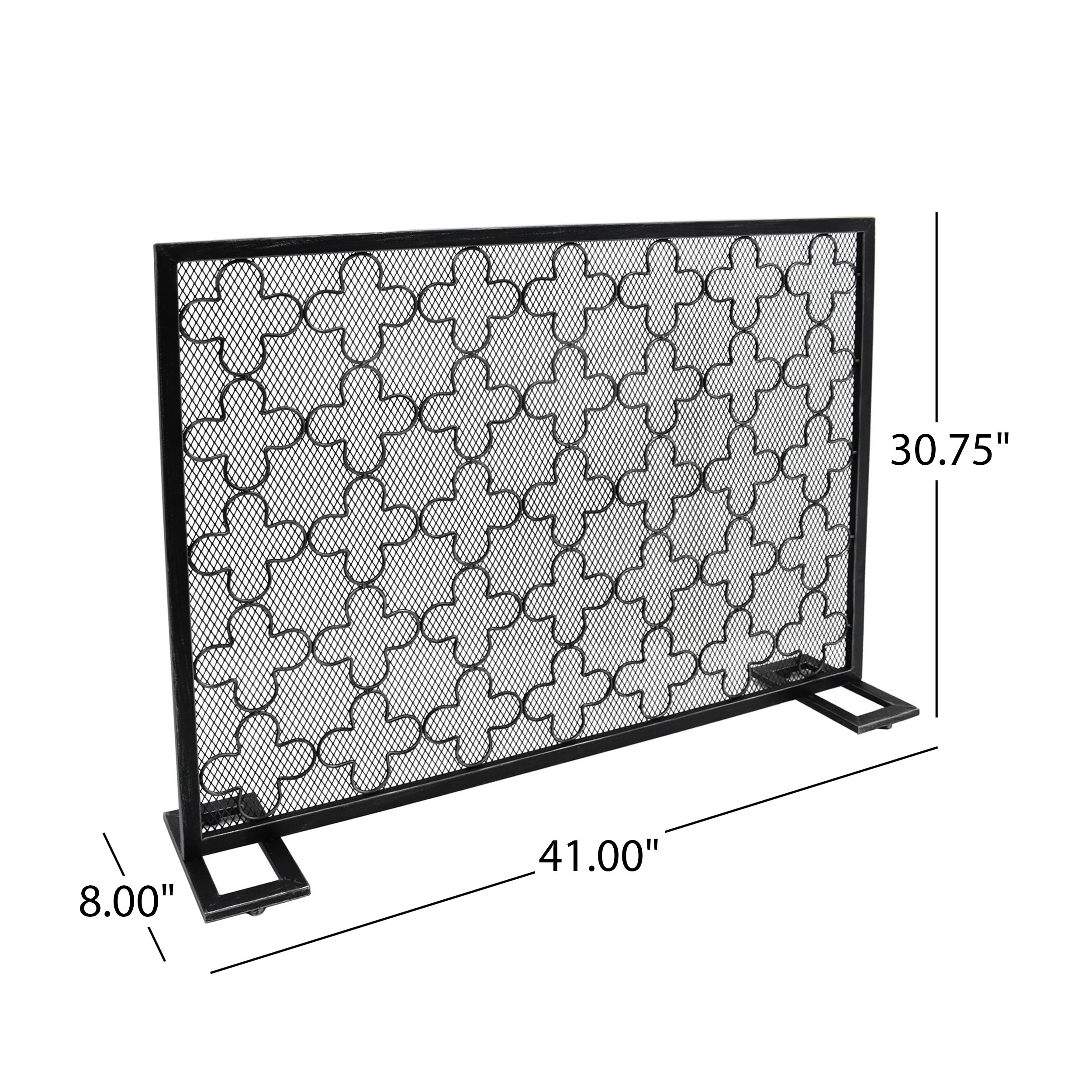 Uriah Modern Single PanelIron Firescreen