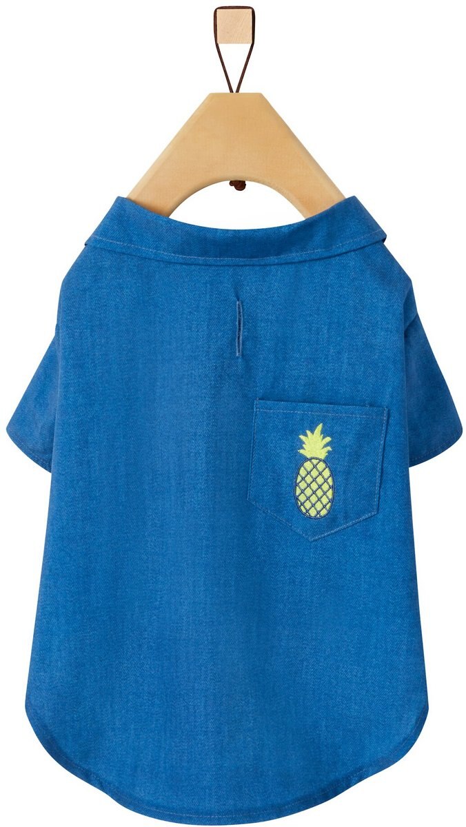 Frisco Chambray Pineapple Dog and Cat Shirt