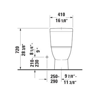 Duravit Darling New 1-Piece 1.28 GPF Single Flush Elongated Toilet in White Seat Not Included 2123010005