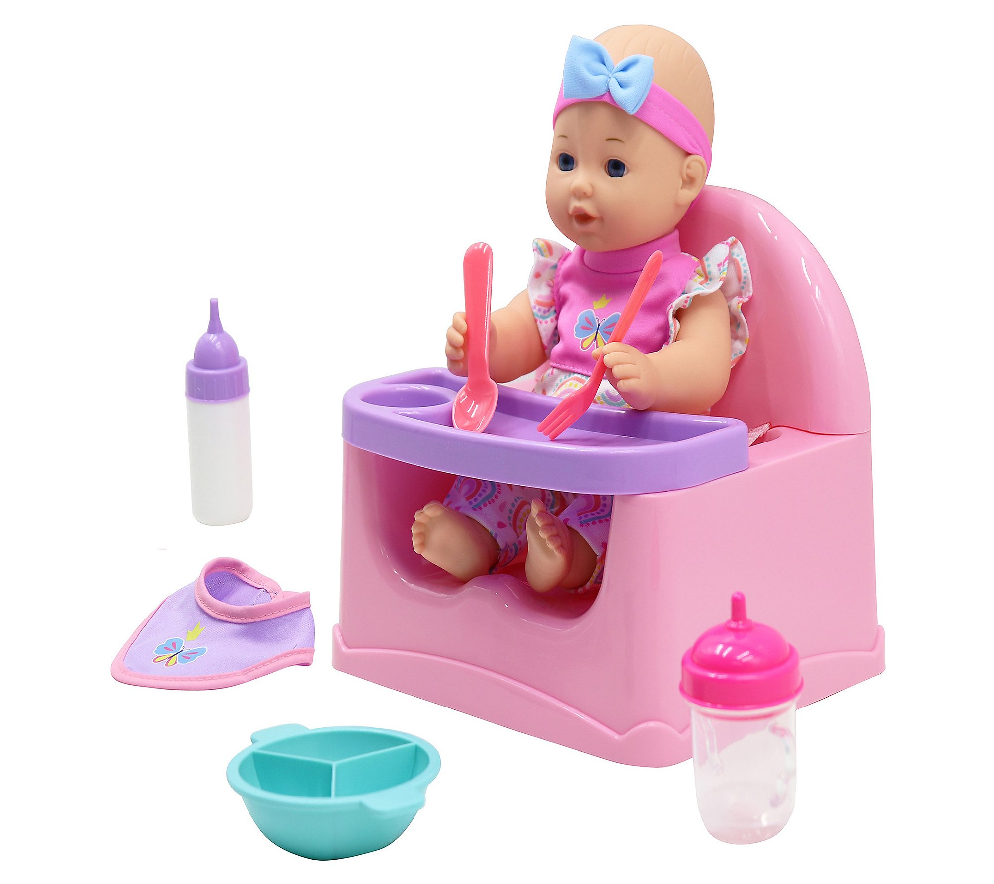 Gi-go Toy Factory Feeding Fun Doll Set w  12 B aby Doll