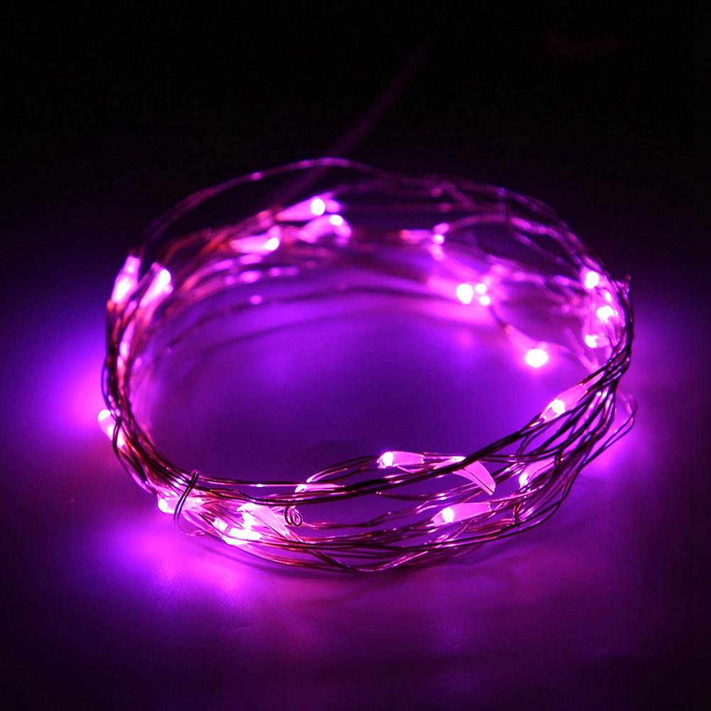 Led Copper Wire Beautiful Waterproof Diy String Lights Home Courtyard Party Decorationpink