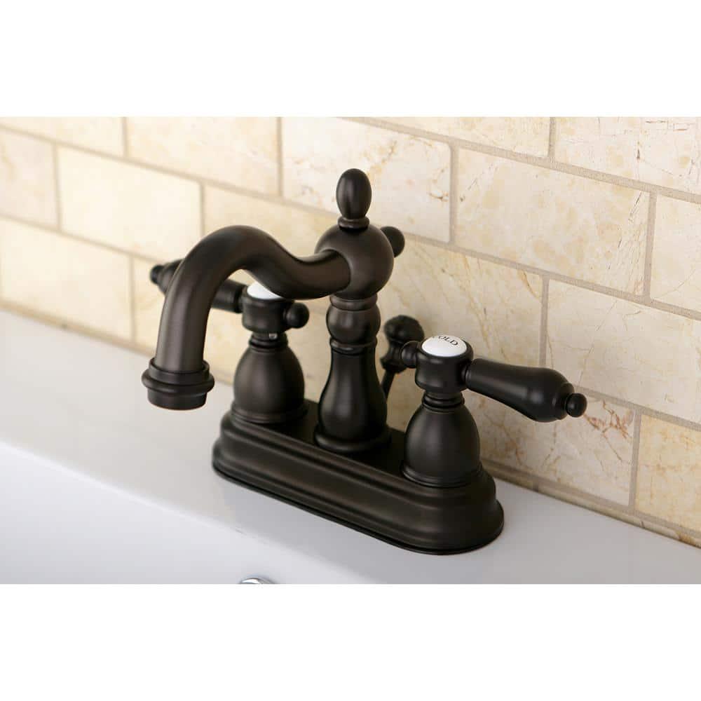 Kingston Brass Traditional 4 in Centerset 2Handle Bathroom Faucet in Oil Rubbed Bronze