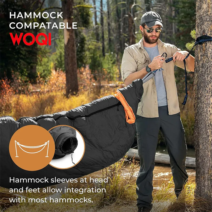 WOQI Hiking Camping Hammock Ultra Light Goose Down Sleeping Bag