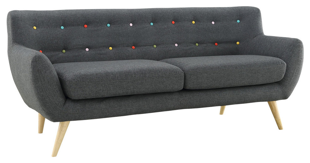 Remark 2 Piece Upholstered Fabric Living Room Set   Midcentury   Living Room Furniture Sets   by Beyond Design  ampMore  Houzz