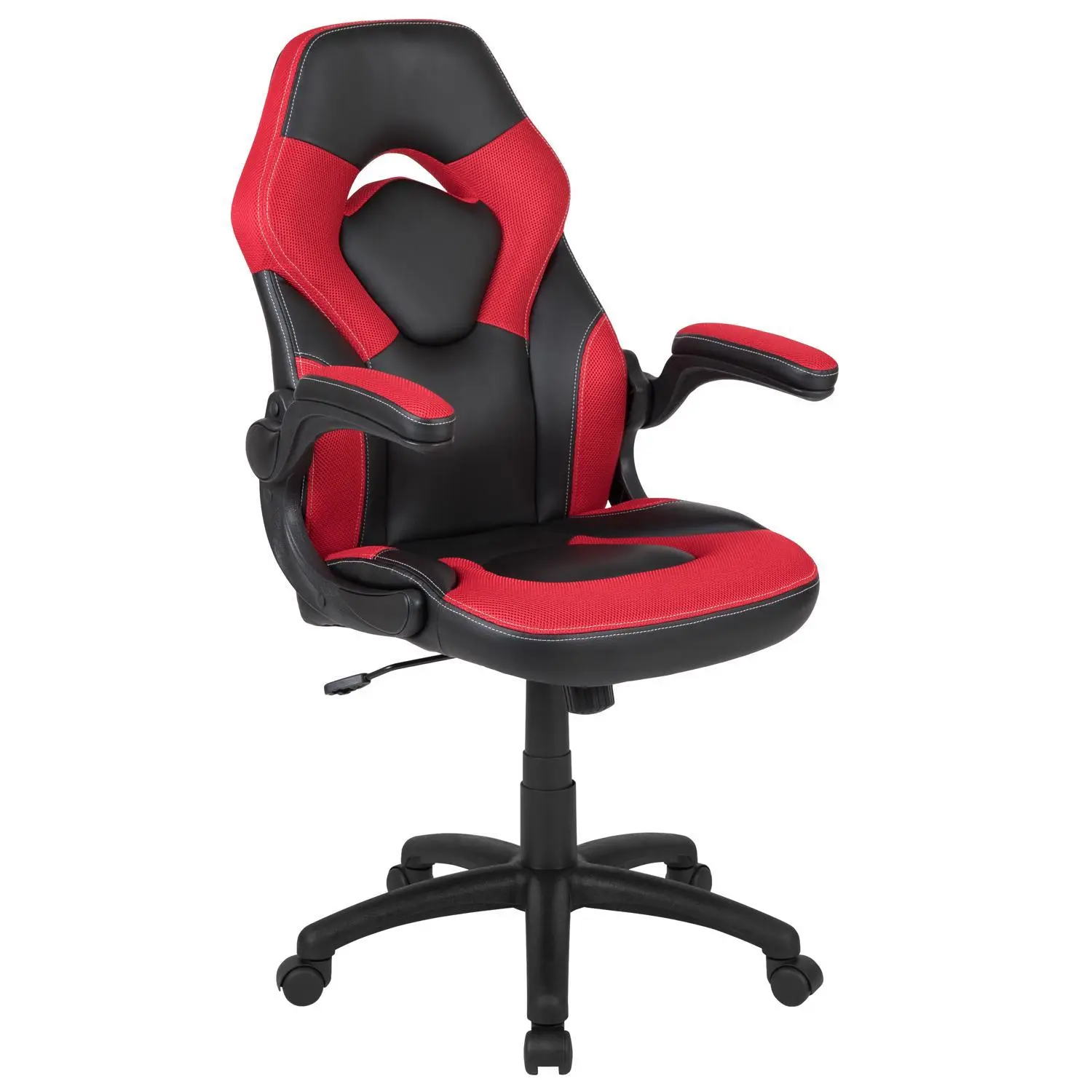 X10 Black/Red Leather/Mesh Office Chair