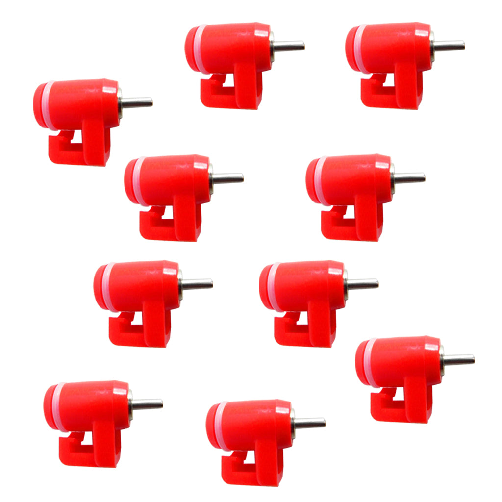 10 Pieces Red Water Nozzle Drinker Chicken Feeder Poultry Supplies Hen Duck