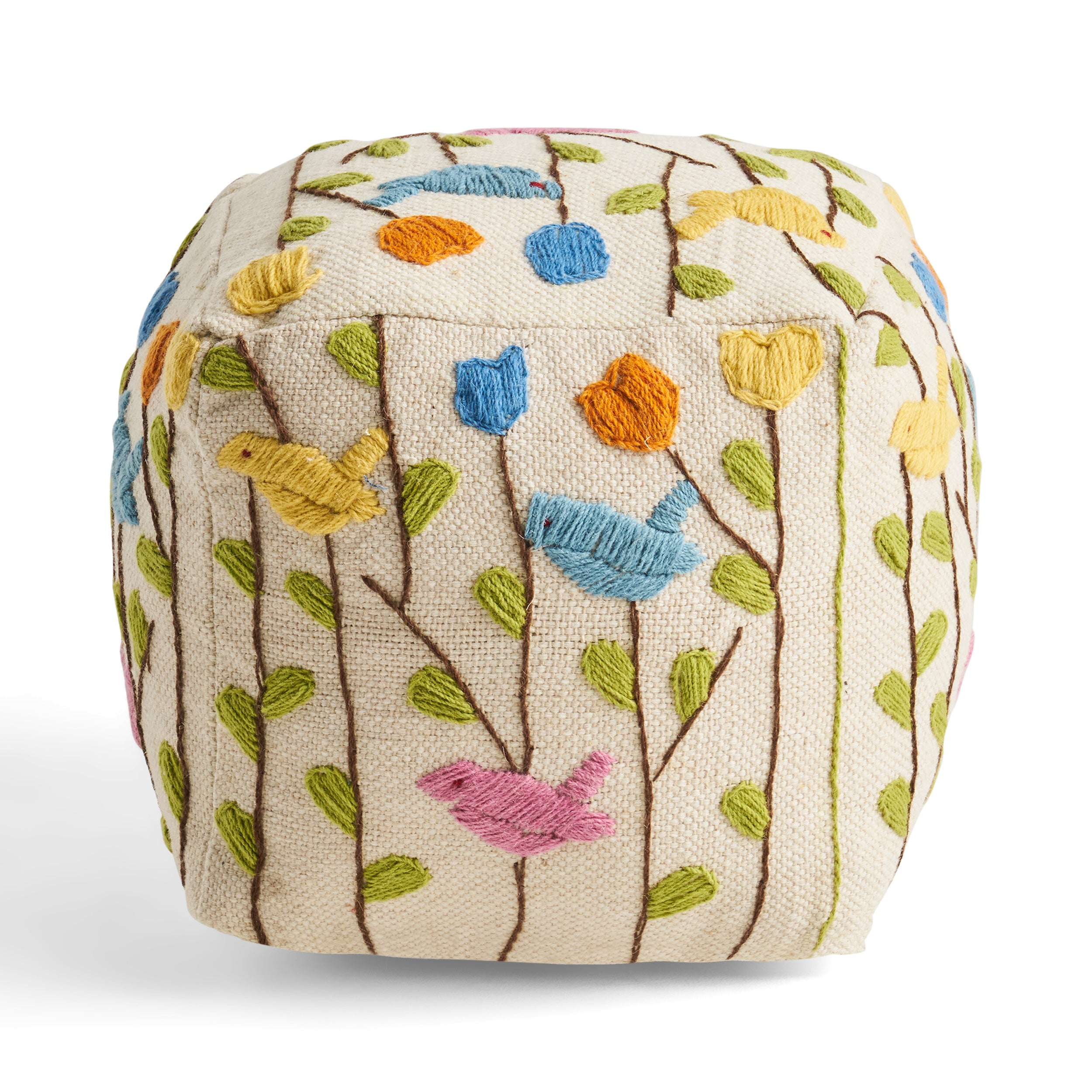 Zeki Boho Wool Ottoman Pouf