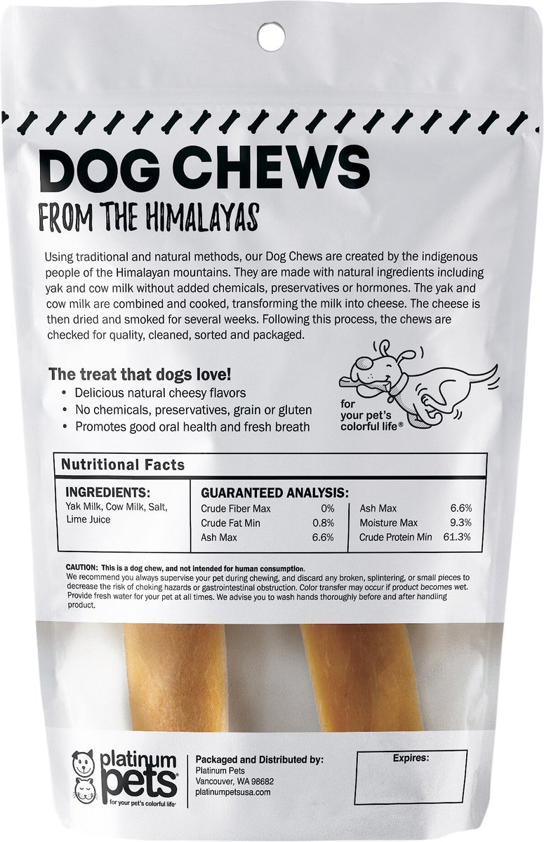 Platinum Pet Treats Pets Dog Chews from the Himalayas Dog Treats， Medium