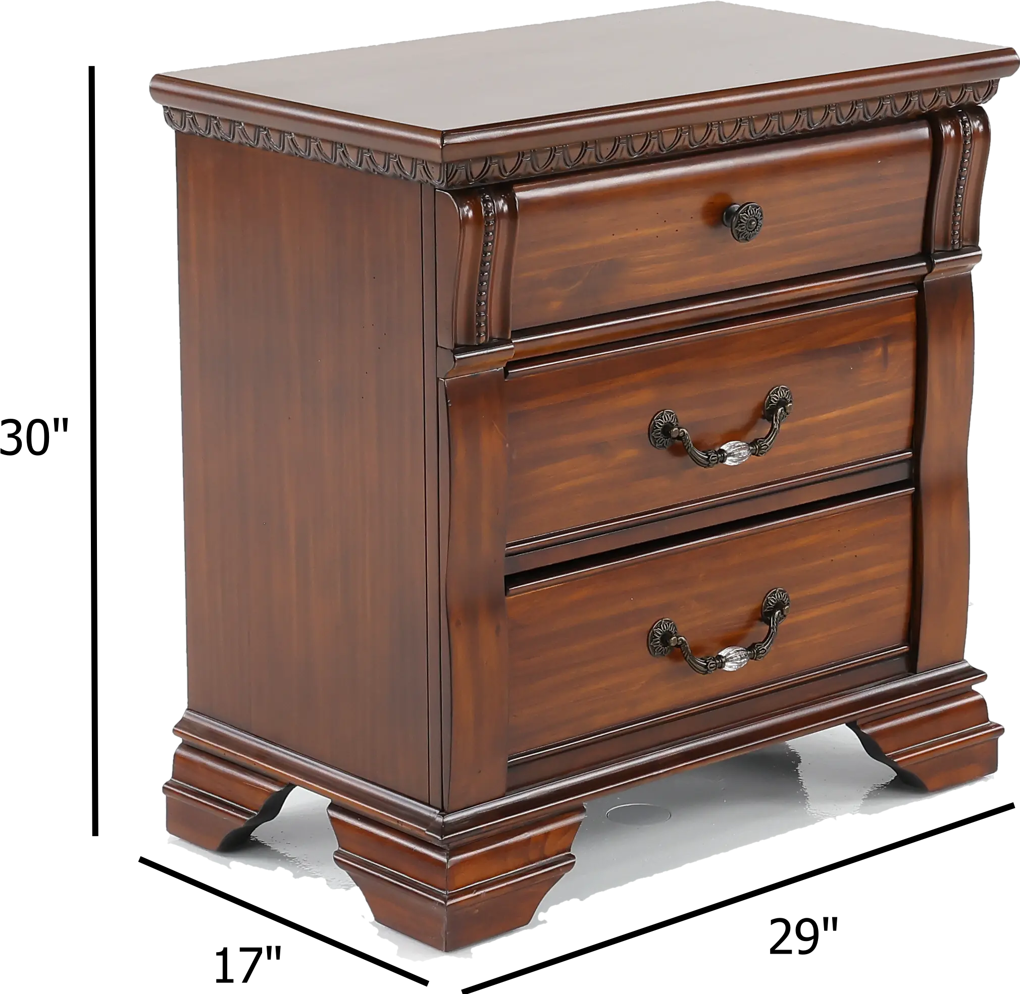 Isabella Dark Cherry Nightstand