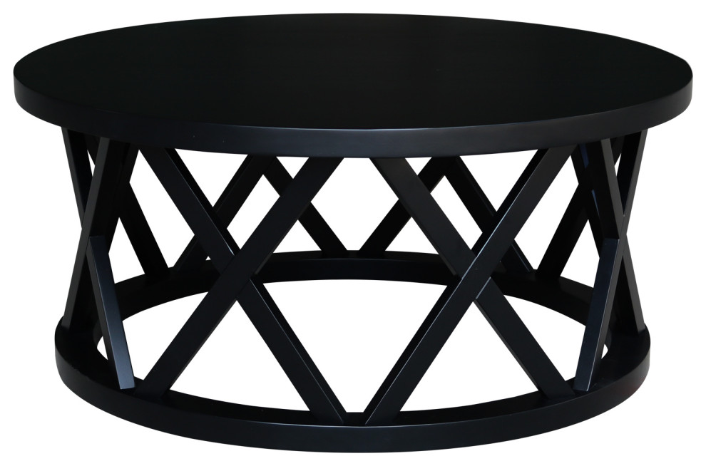 Round Ceylon Coffee Table   Transitional   Coffee Tables   by International Concepts  Houzz