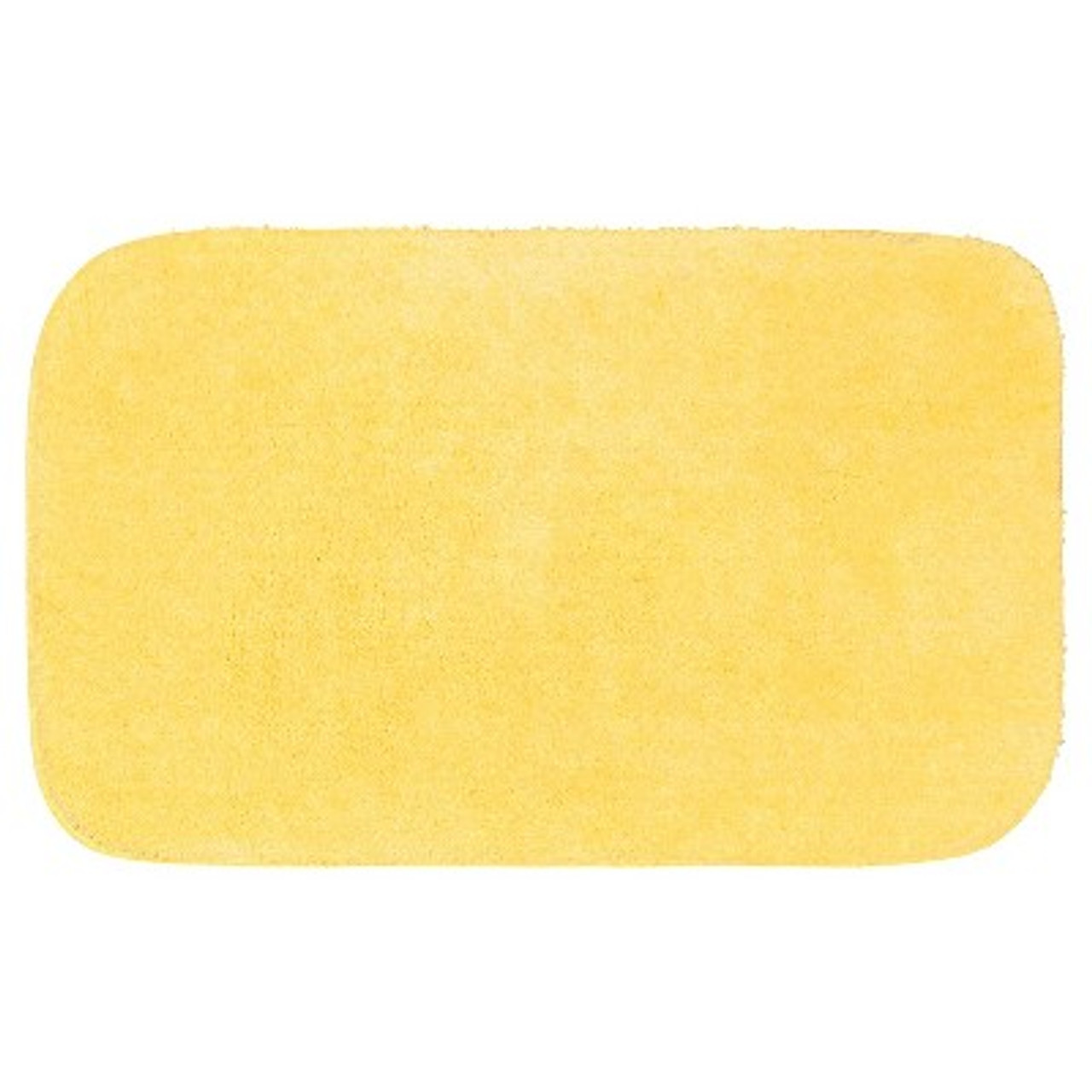 24x40 Traditional Plush Nylon Washable Bath Rug Yellow - Garland Rug