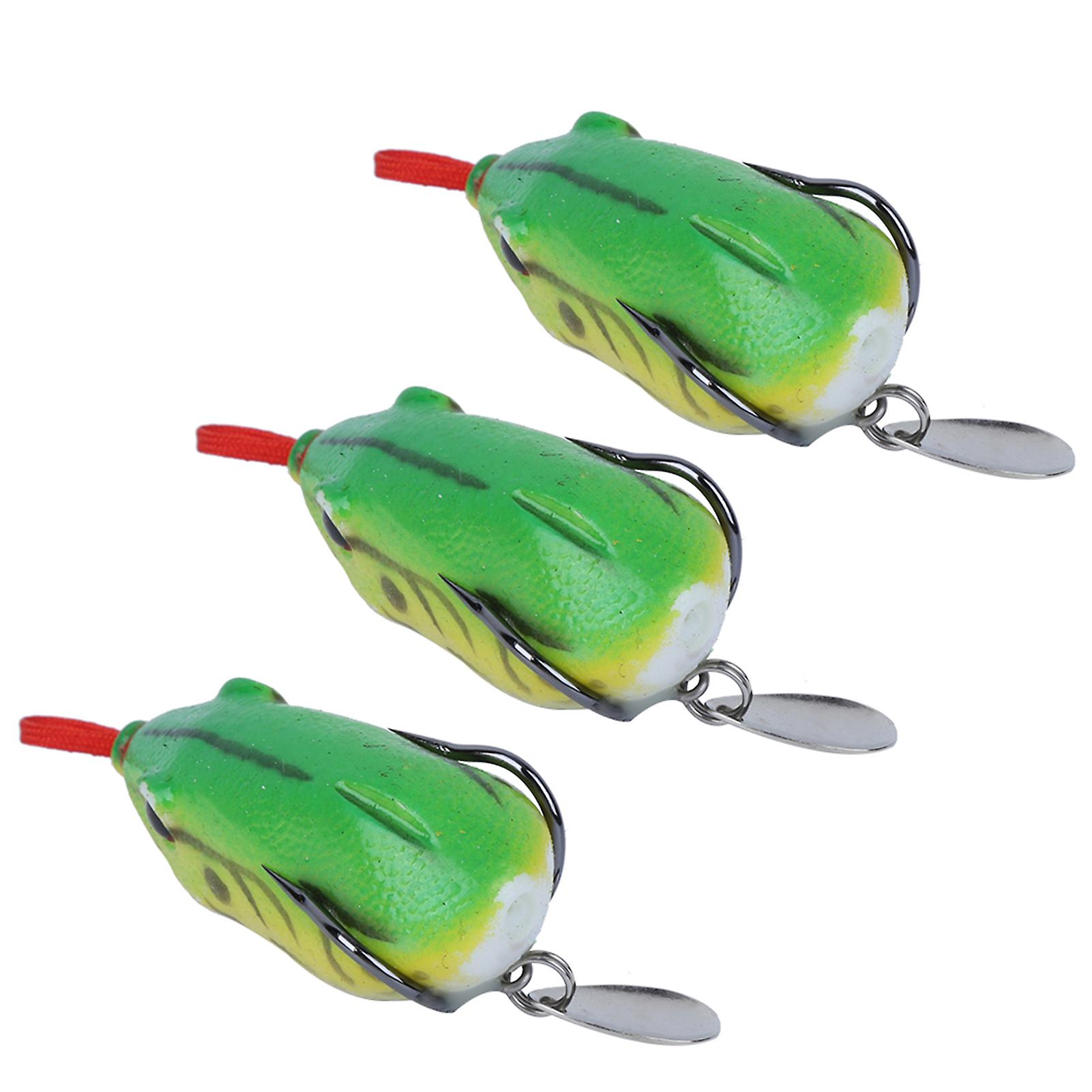 3pcs Artificial Simulation Soft Sequin Fishing Lure Bait Fishing Accessory 5.5cm5#