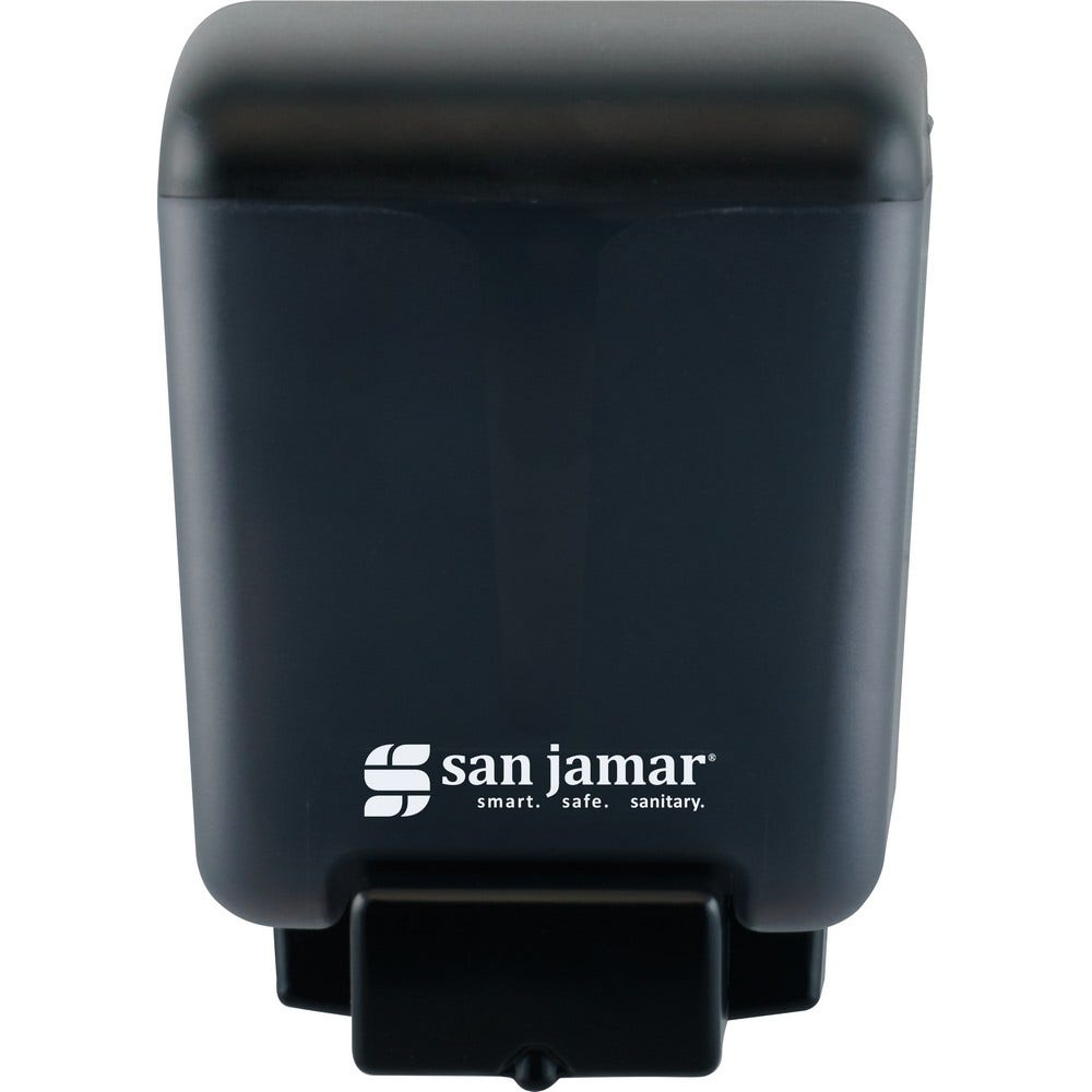 San Jamar SN30TBK Manual 30 oz. Wall-Mounted Liquid Soap Dispenser， Black Pearl