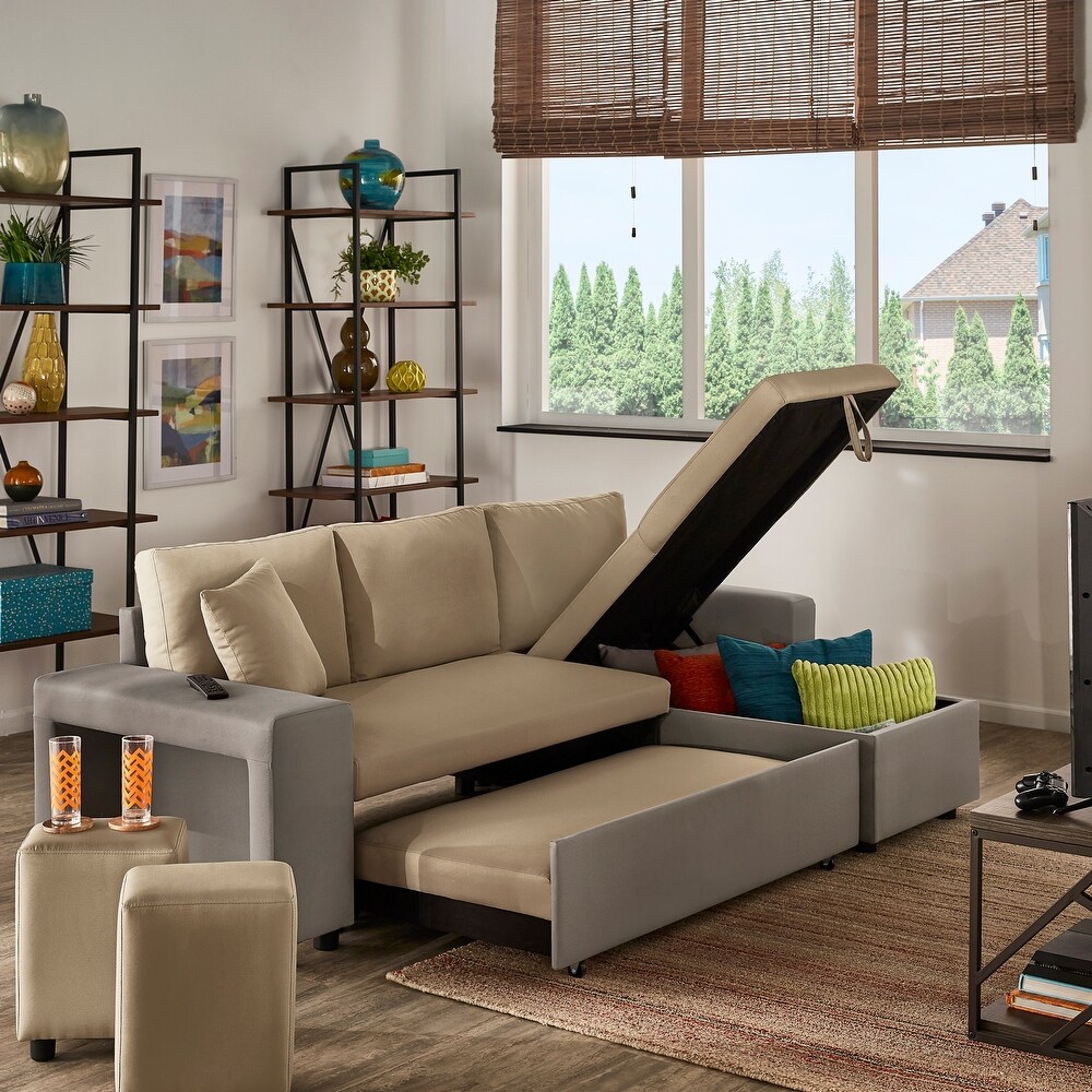 Lorca 2 tone Convertible Sofa with Storage by iNSPIRE Q Modern