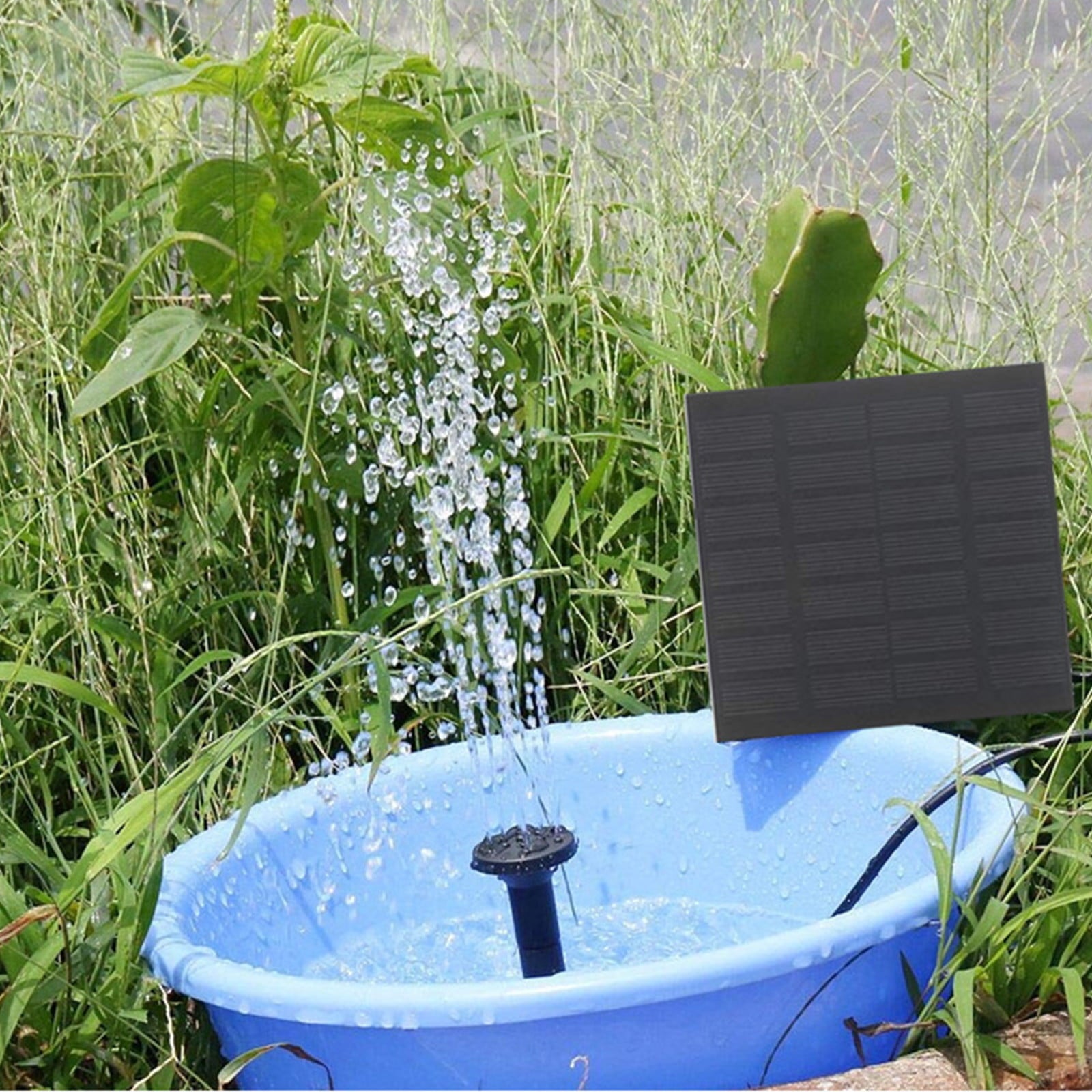 Dpityserensio Diy Solar Water Pump Kit， Solar Powered Water Fountains Pump with 4 Nozzles， Diy Water Feature Outdoor Fountains for Bird Bath，Garden and Fish Tank On Clearance Black One Size