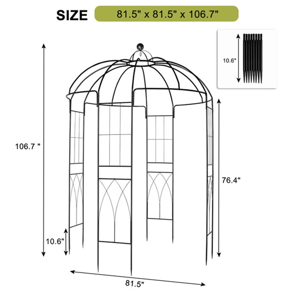 Courtyard Wrought Gazebo Arch