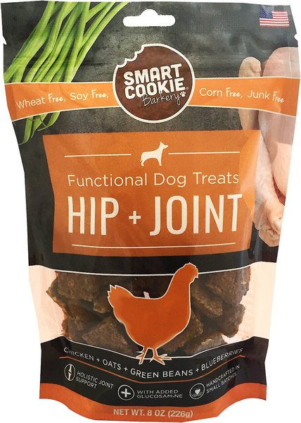 Smart Cookie Barkery Hip and Joint Chicken Dog Treats， 8-oz bag