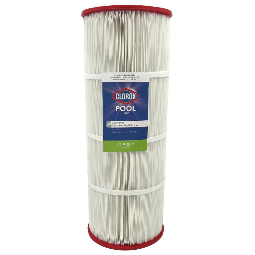 Clorox Silver Edition 7 in. Dia Advanced Pool Filter Cartridge Replacement for Jandy CL 340 CLX-0800-PL