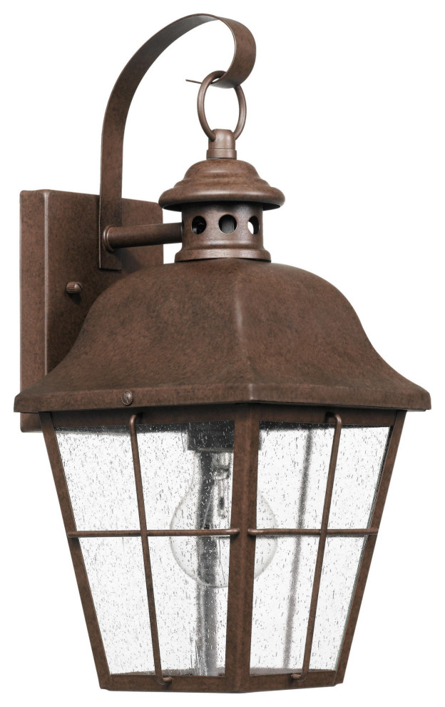 Roseto QZWS7718 Lea 1 Light 15 1/2 quotTall Outdoor Wall Sconce   Traditional   Outdoor Wall Lights And Sconces   by Buildcom  Houzz